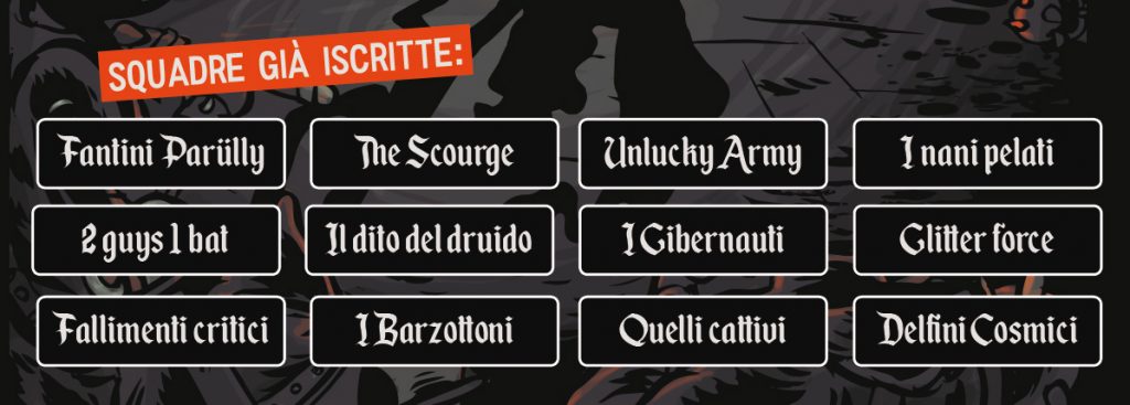 squadre iscritte torneo village of legends palazzolo