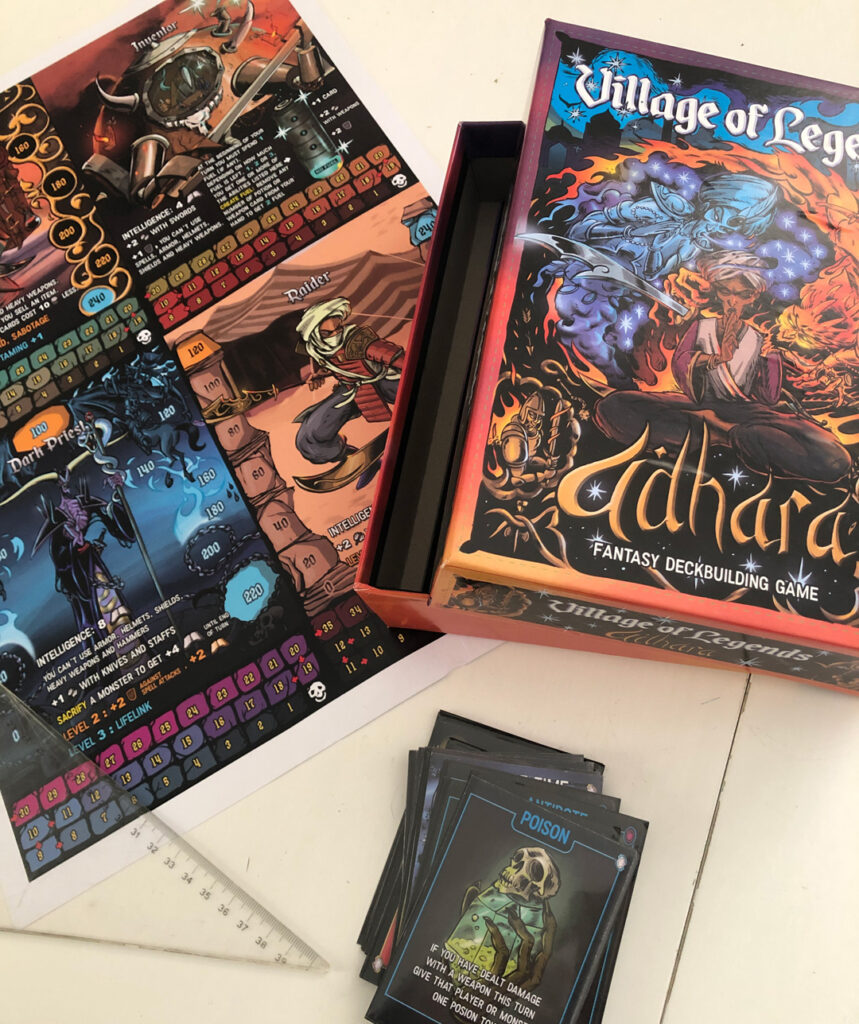 Adhara prototype deck building game